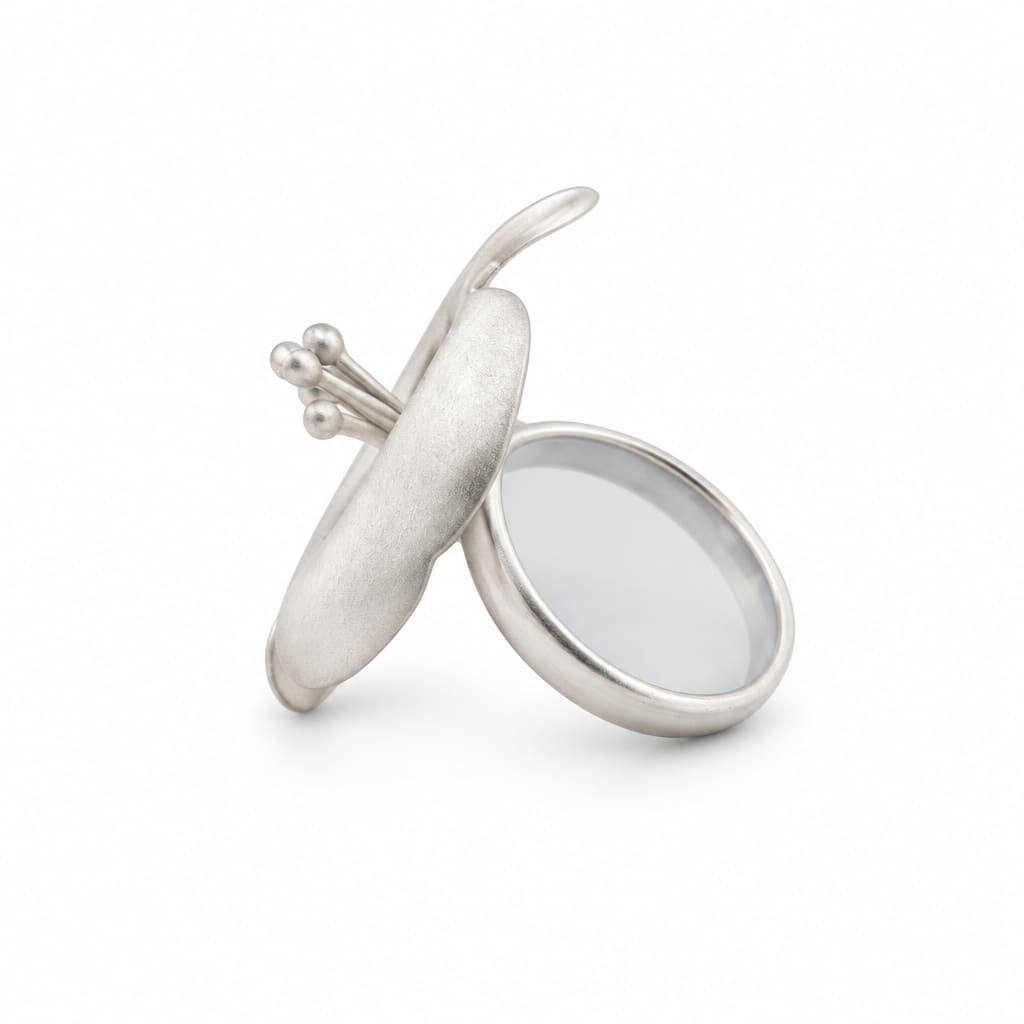 Sterling Silver Matte Blossom Ring – view 4