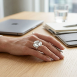 Sterling Silver Matte Blossom Ring – view 5