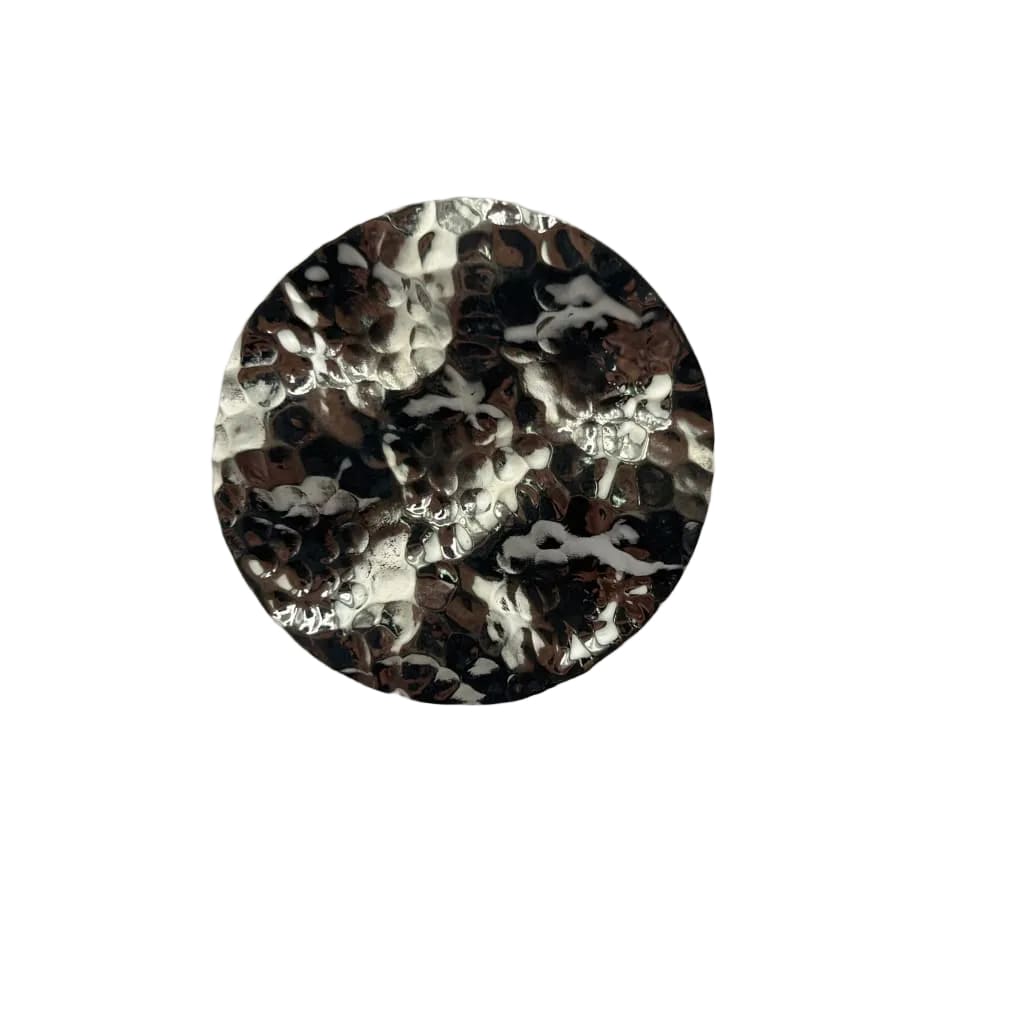 Sterling Silver Molten Textured Disc Ring – view 4