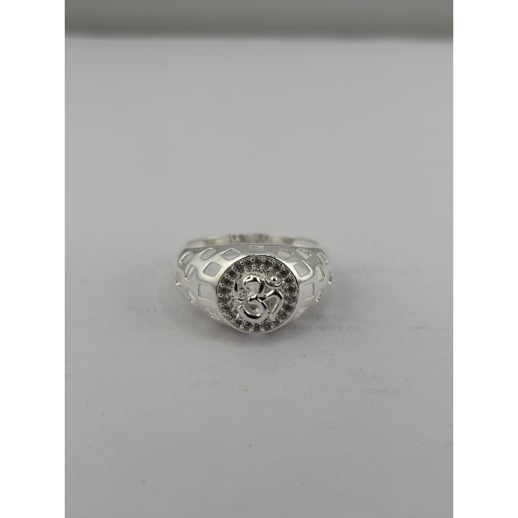 Sterling Silver Om Ring – view 3