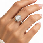 Sterling Silver Oval Halo Ring (12g) – view 2