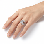 Sterling Silver Pave Swirl Ring (7.86g) - Size O – view 2