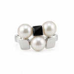 Sterling Silver Pearl Cluster Ring – view 3