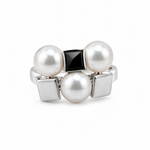 Sterling Silver Pearl Cluster Ring – view 5