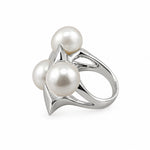 Sterling Silver Pearl Cluster Ring – view 4