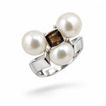 Sterling Silver Pearl Cluster Ring