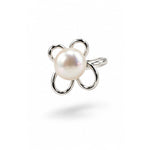 Sterling Silver Pearl Flower Ring – view 3