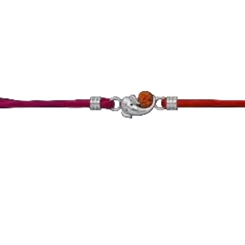 Sterling Silver Rakhi Ganesh Rudraksh