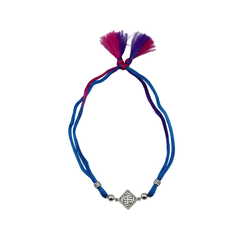 Sterling Silver Rakhi Swastik