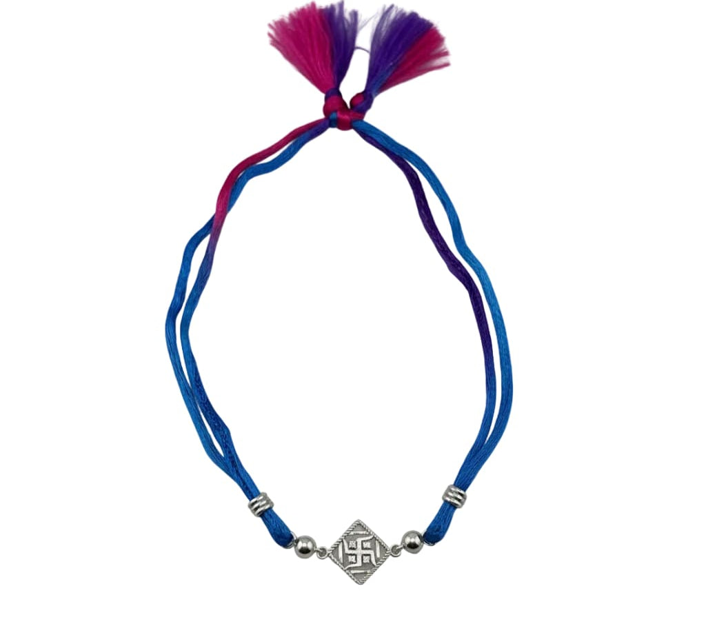 Sterling Silver Rakhi Swastik