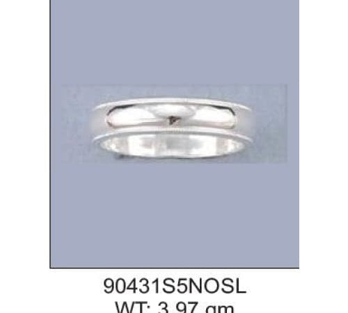 Sterling Silver Rhodium Ring (511) Size U - Rings