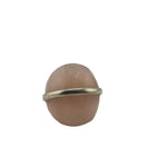 Sterling Silver Rose Quartz Dome Ring – view 2