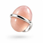 Sterling Silver Rose Quartz Dome Ring