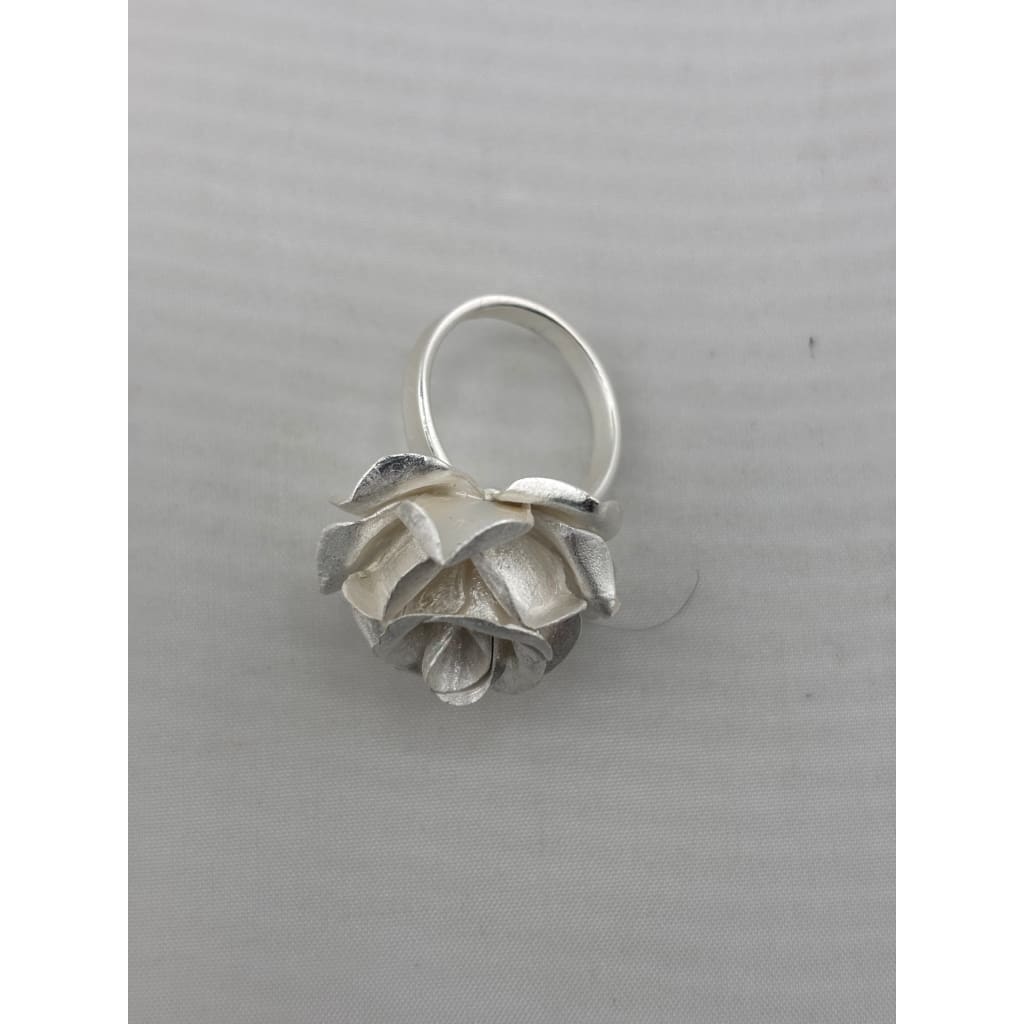 Sterling Silver Rose Ring – view 2