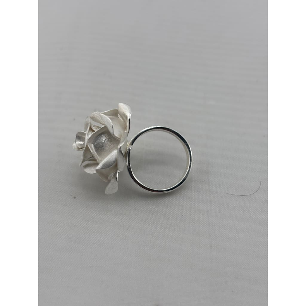 Sterling Silver Rose Ring – view 4