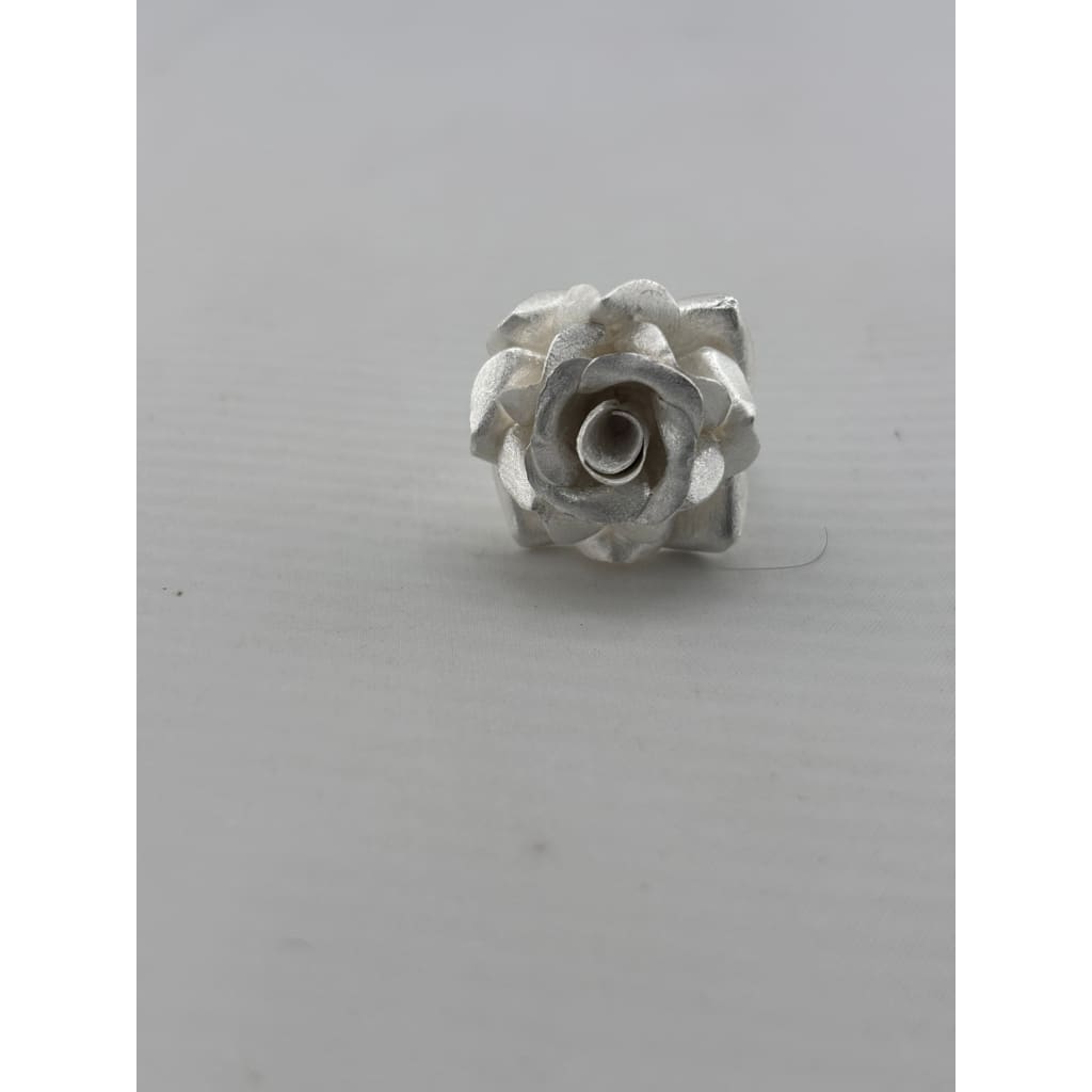 Sterling Silver Rose Ring – view 3