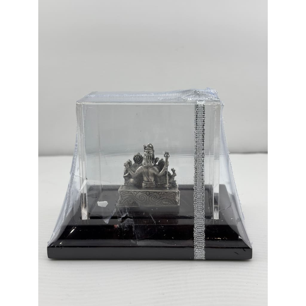 Sterling Silver Shiva Family Idol 47gm – Spiritual Shiv Parivar Murti for Home Mandir