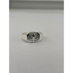 Sterling Silver Trishul Panel Ring