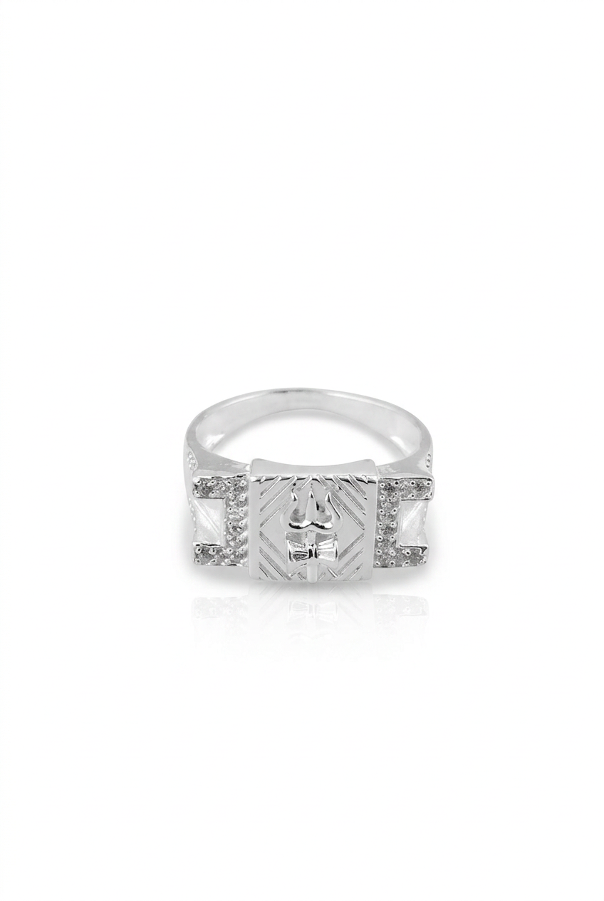 Sterling Silver Trishul Ring (5.42g) – view 4