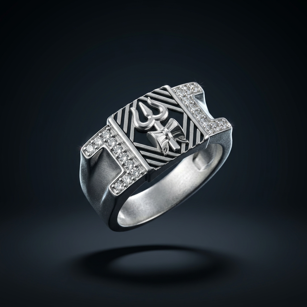 Sterling Silver Trishul Ring (5.42g) – view 2