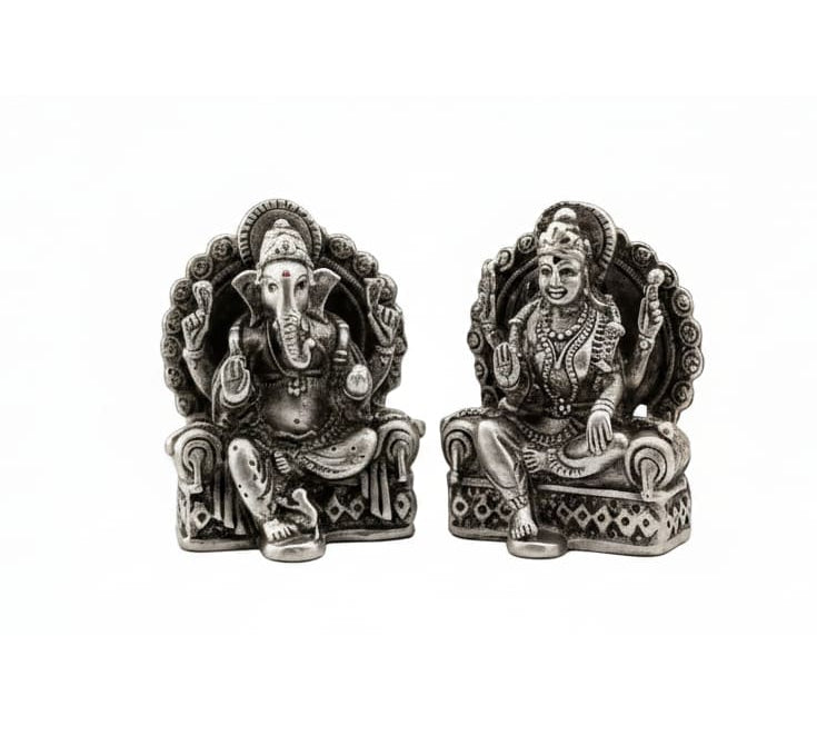 SterlingSilver (92.5% purity)Ganesh Lakshmi Idol 72gm –