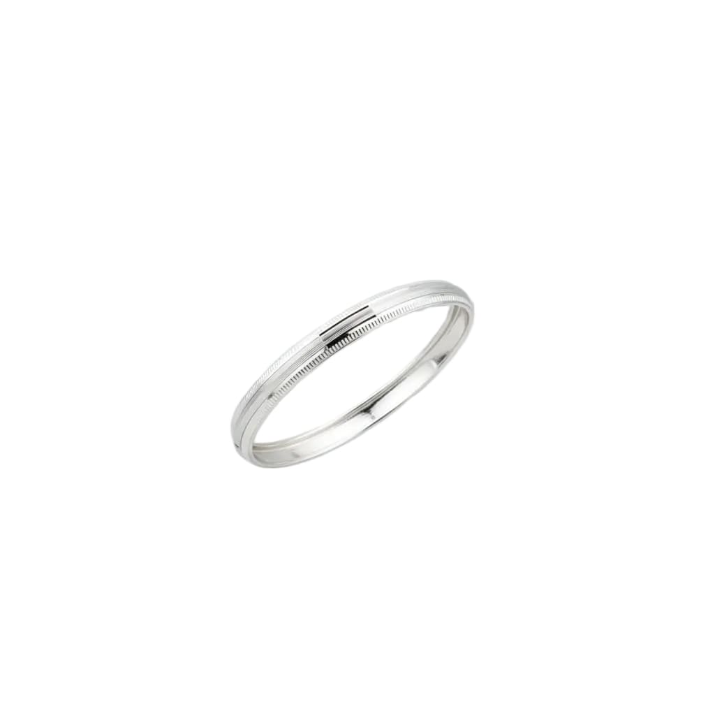 Striped Silver Kada – 925 Sterling Silver Bracelet Textured