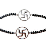 SWASTIK Sterling Silver Adjustable Nazariya Bracelet for Kids (0 – 1 years)
