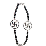 SWASTIK Sterling Silver Adjustable Nazariya Bracelet for Kids (0 – 1 years)