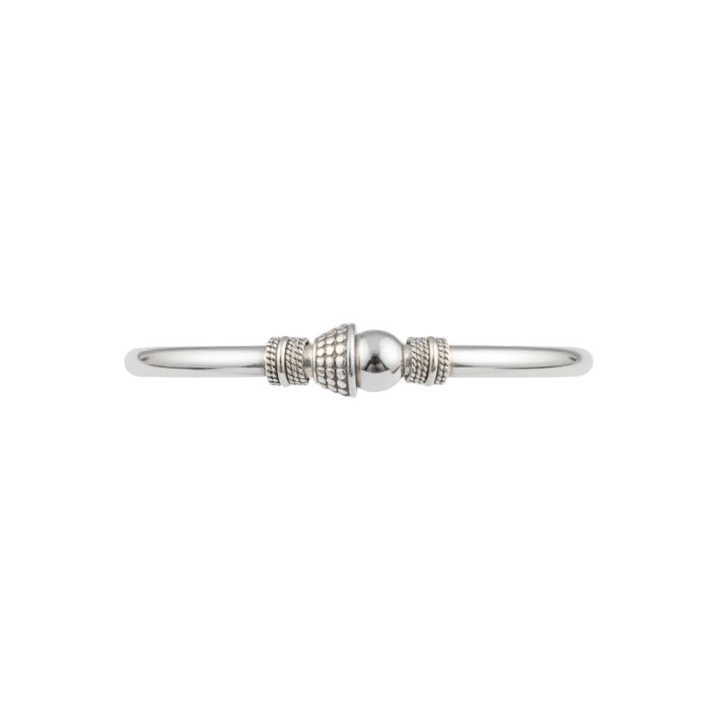Textured Cone Bead Silver Kada – 925 Sterling Silver