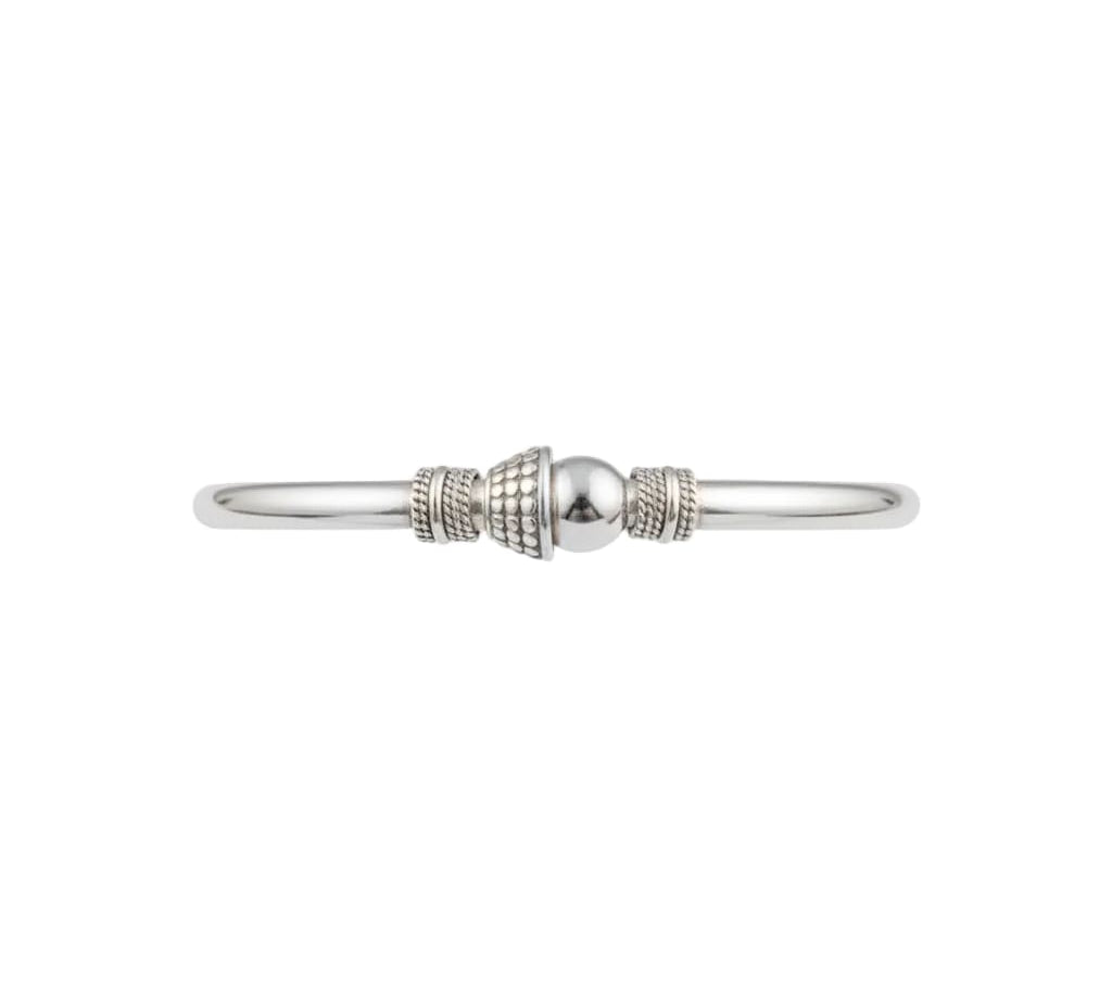 Textured Cone Bead Silver Kada – 925 Sterling Silver