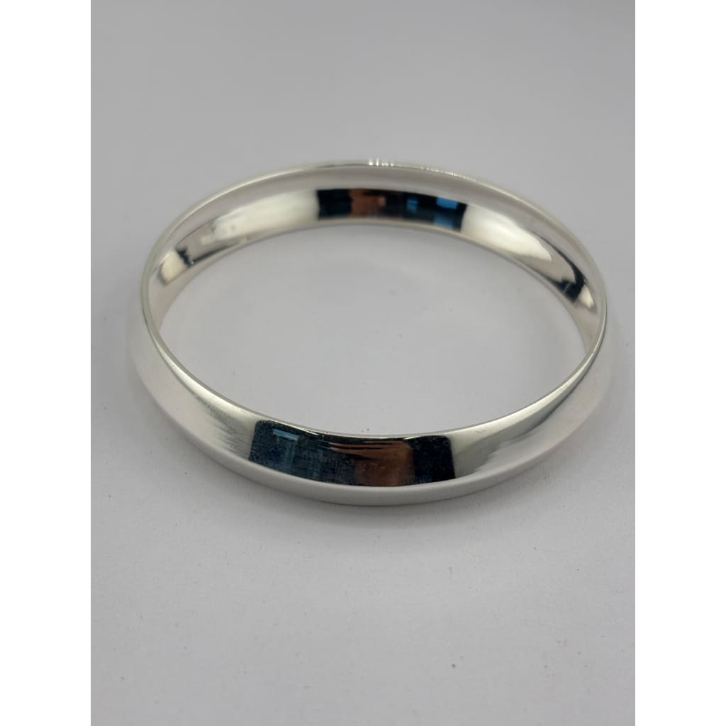 Thick Plain Silver Kada – view 2