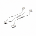 Trio Bead Elegance Silver Anklet – 99.9% Pure Silver – Weight:20g