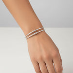 Twin Bead Silver Kada Pair – 925 Sterling Silver Bracelet