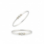 Twin Rope Bead Silver Kada Pair – 925 Sterling Silver
