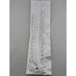 Wave Pattern Chain Anklet – 925 Sterling Silver – Adjustable – 45g