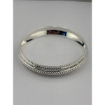 Wide Silver Kada with Beaded Rail & Diamond-Cut Zigzag Bands – view 2