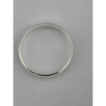 Wide Silver Kada with Diamond-Cut Cross-Hatch Diagonal Band – view 5
