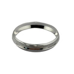 Wide Silver Kada with Diamond-Cut Cross-Hatch Diagonal Band