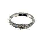 Wide Silver Kada with Pyramid Studs & Leaping Panther – view 2