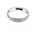Wide Silver Kada with Scalloped Center Rail & Knurled Edges – view 2
