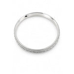 Wide Silver Kada with Scalloped Center Rail & Knurled Edges – view 4