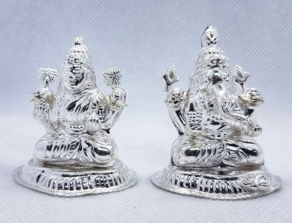Sterling silver Laxmi Ganesh Idol S 17