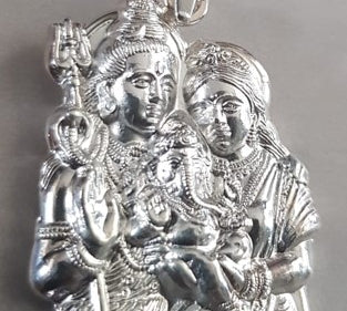 Sterling Silver Shiv Parivar Pendant 667