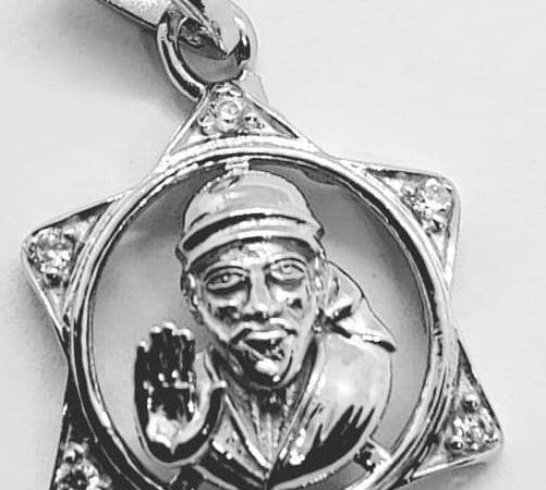 Sterling Silver Sai baba Pendant 285