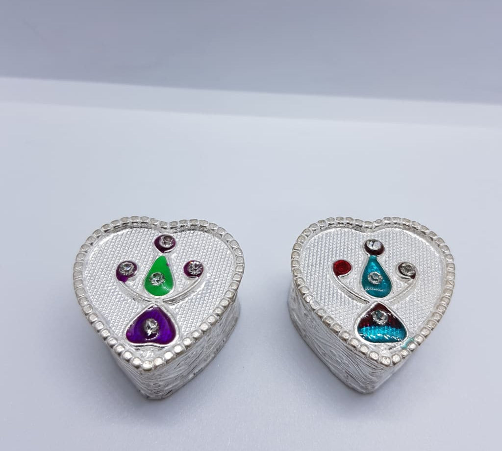 Silver Box Pair Heart Handcrafted 28