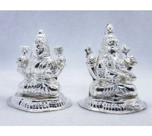 Sterling silver Laxmi Ganesh Idol S 17