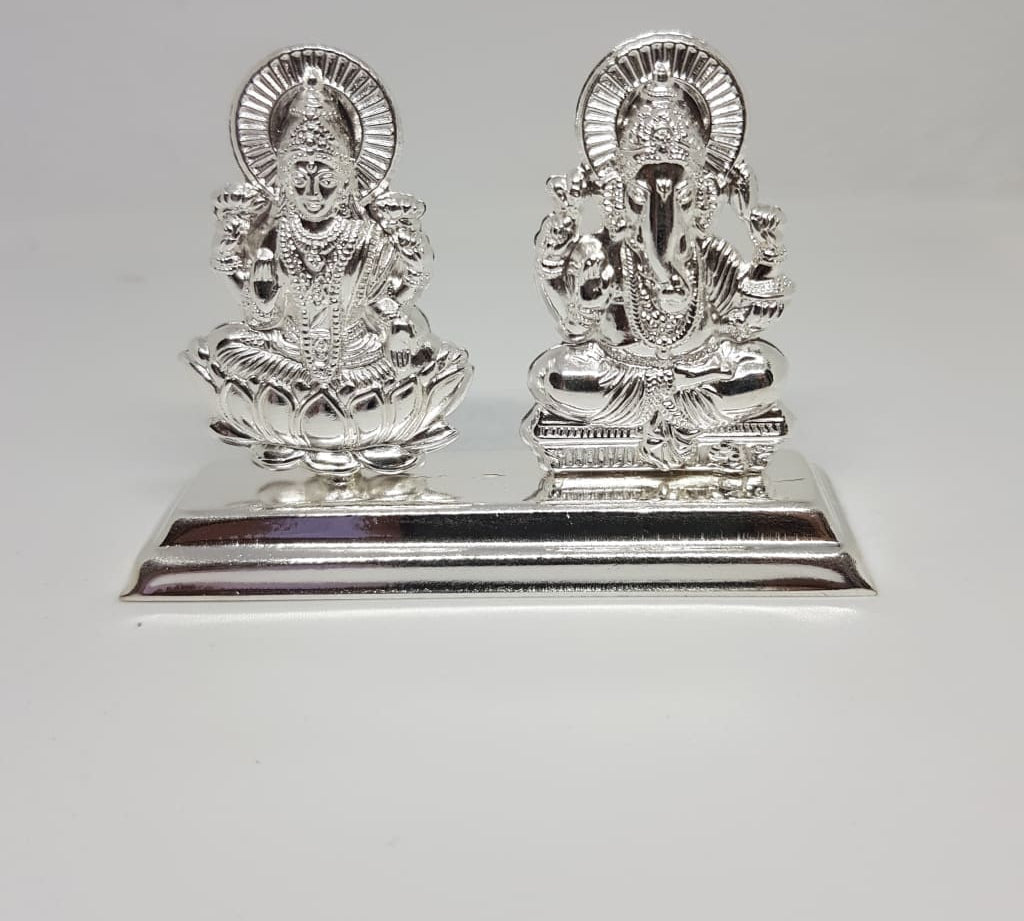 Sterling silver Laxmi Ganesh Idol 11-2D