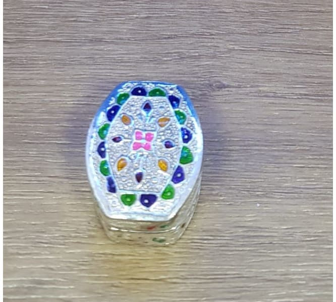 Silver Box Handcrafted Enamel 1736