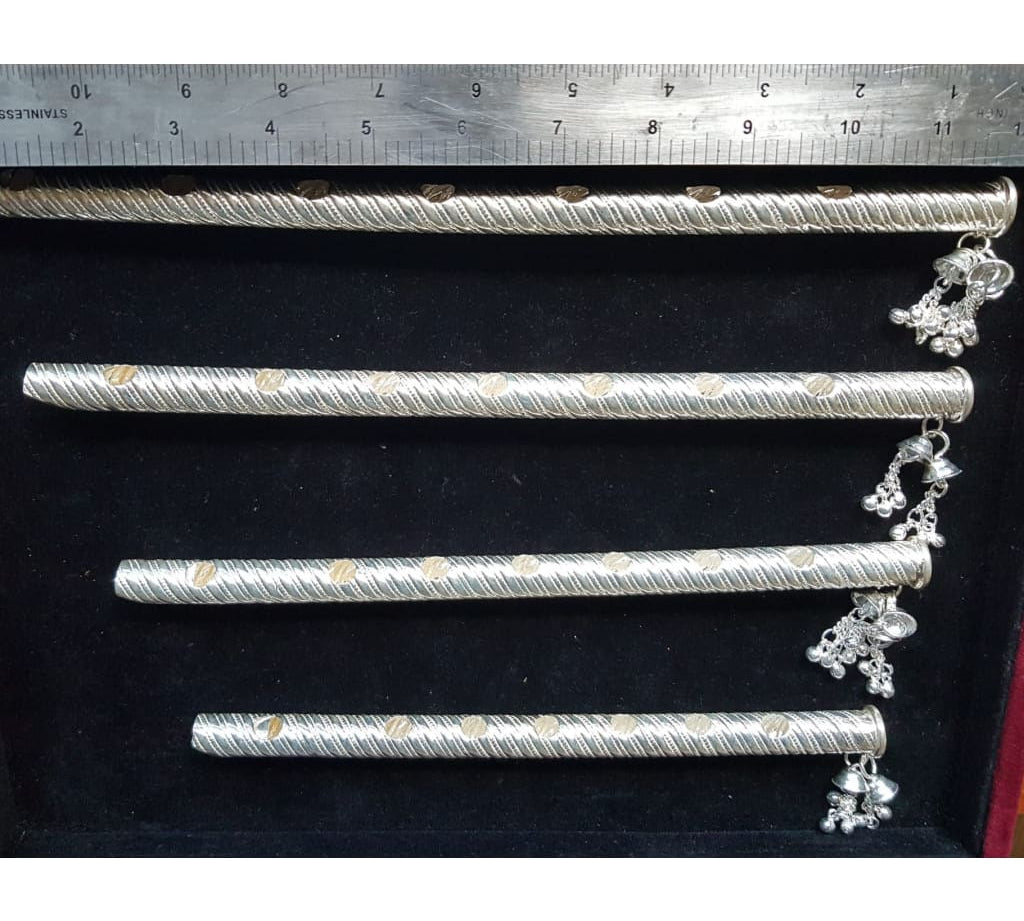 Silver Flute/ Bansuri Length 26 CM 062