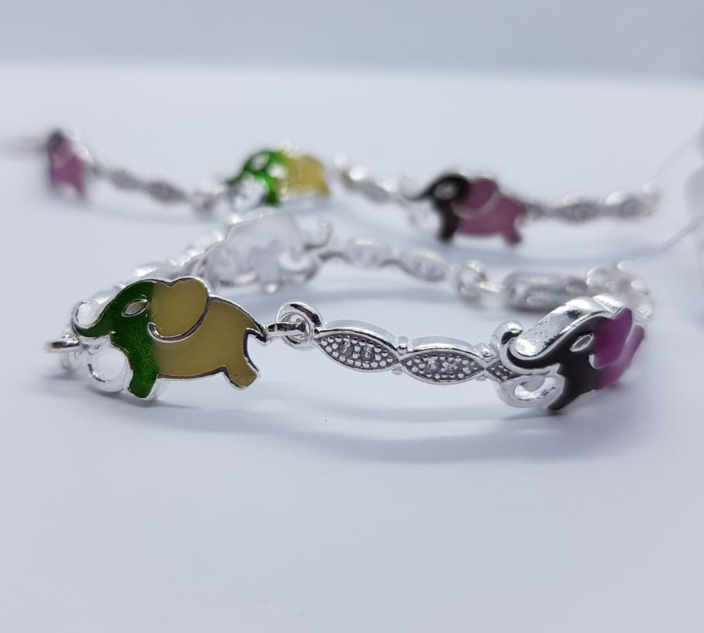 Silver Kids Elephant Bracelet 2 to 4 years old